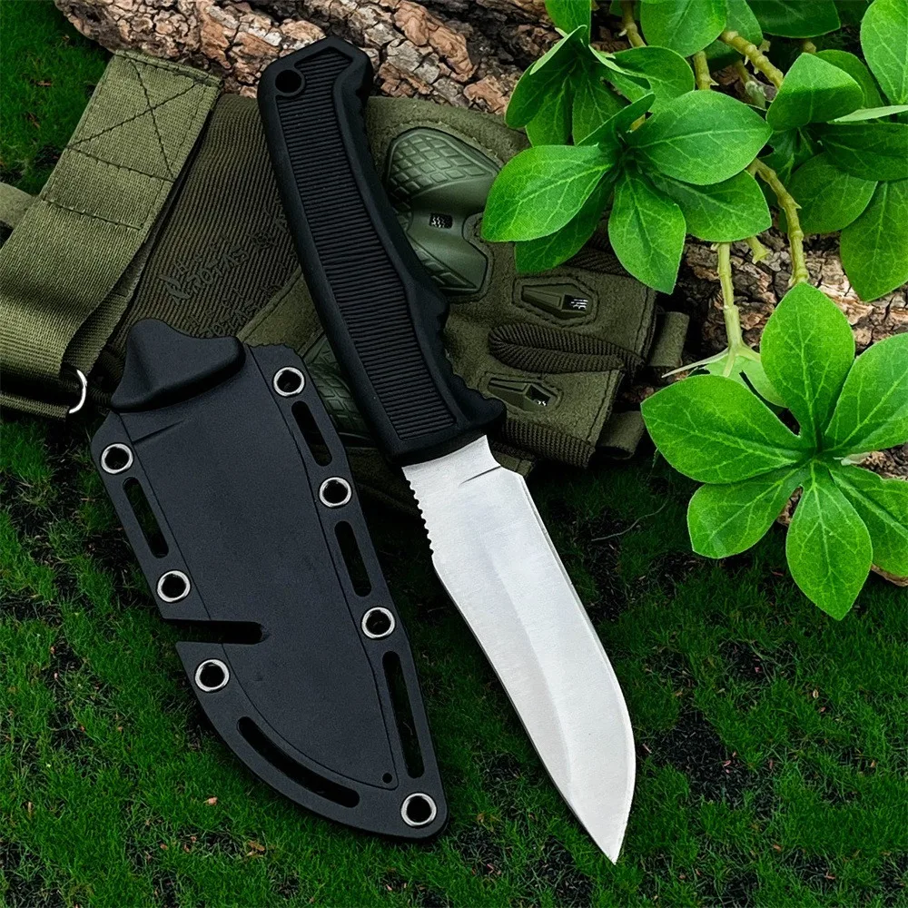Alta dureza fk1001 faca de lâmina fixa da selva com bainha 7cr13mov lâmina ao ar livre portátil faca de resgate edc sobrevivência ferramenta acampamento