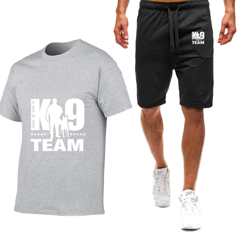 TRAINER K9 Team K9 Unit Malinois 23023 Summer Popular Men High Quality Comfort New Nine Color Short Sleeved Suit Casual Shorts