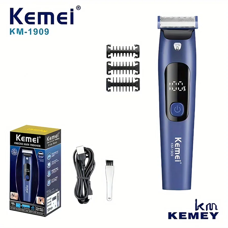 Kemei Hair Removal Device KM-1909 Hair Cutting, Shaving, Trimming temples, Multi functional Full body Hair Removal USB