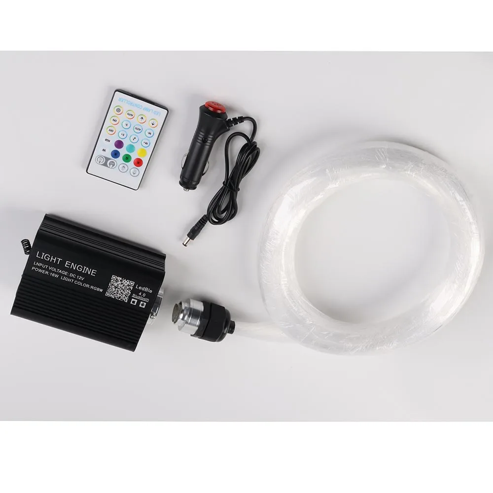 

ICarsin 16W RGBW Twinkle LED Fiber Optic Starlight Headliner Kit Starry Sky Car 3 Meter For Car Roof Ambient Light App Control