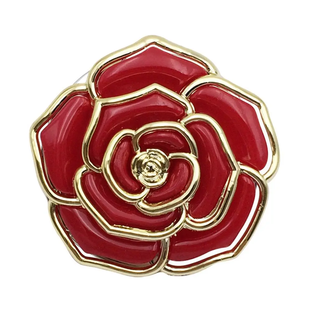 Rose Flower Pattern Bag Hooks Portable Folding Table Hook Clasp Purse Bag Handbag Hooks Hanger Holder