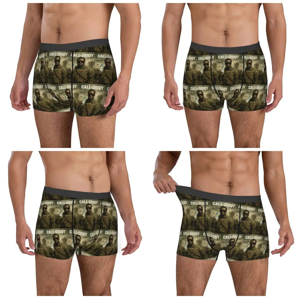 Boxer Underpants Shorts Call Of Diddy Parody Meme Gamer Panties Men's Comfortable Underwear for Homme Man Boyfriend Gift