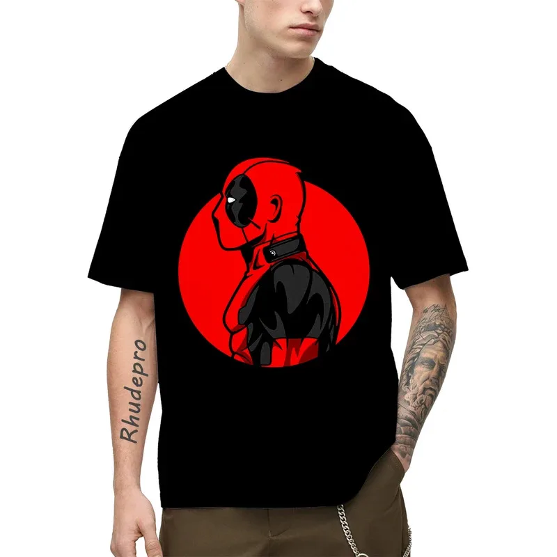 Miniso 2024 تي شيرت ديدبول الرجل العنكبوت الكرتون أنيمي ثلاثية الأبعاد طباعة الشارع الشهير الرجال النساء موضة المتضخم تي شيرت الاطفال تيز القمم