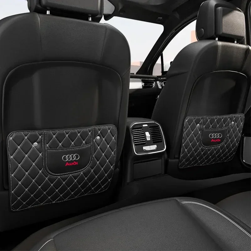 

PU Leather Car Anti-Kick Mats Auto Seat For Audi A4 A3 A5 A6 A7 A8 Q3 Q5 Q7 Q8 B5 B6 B7 B8 B9 Q7 8P 8V 8L