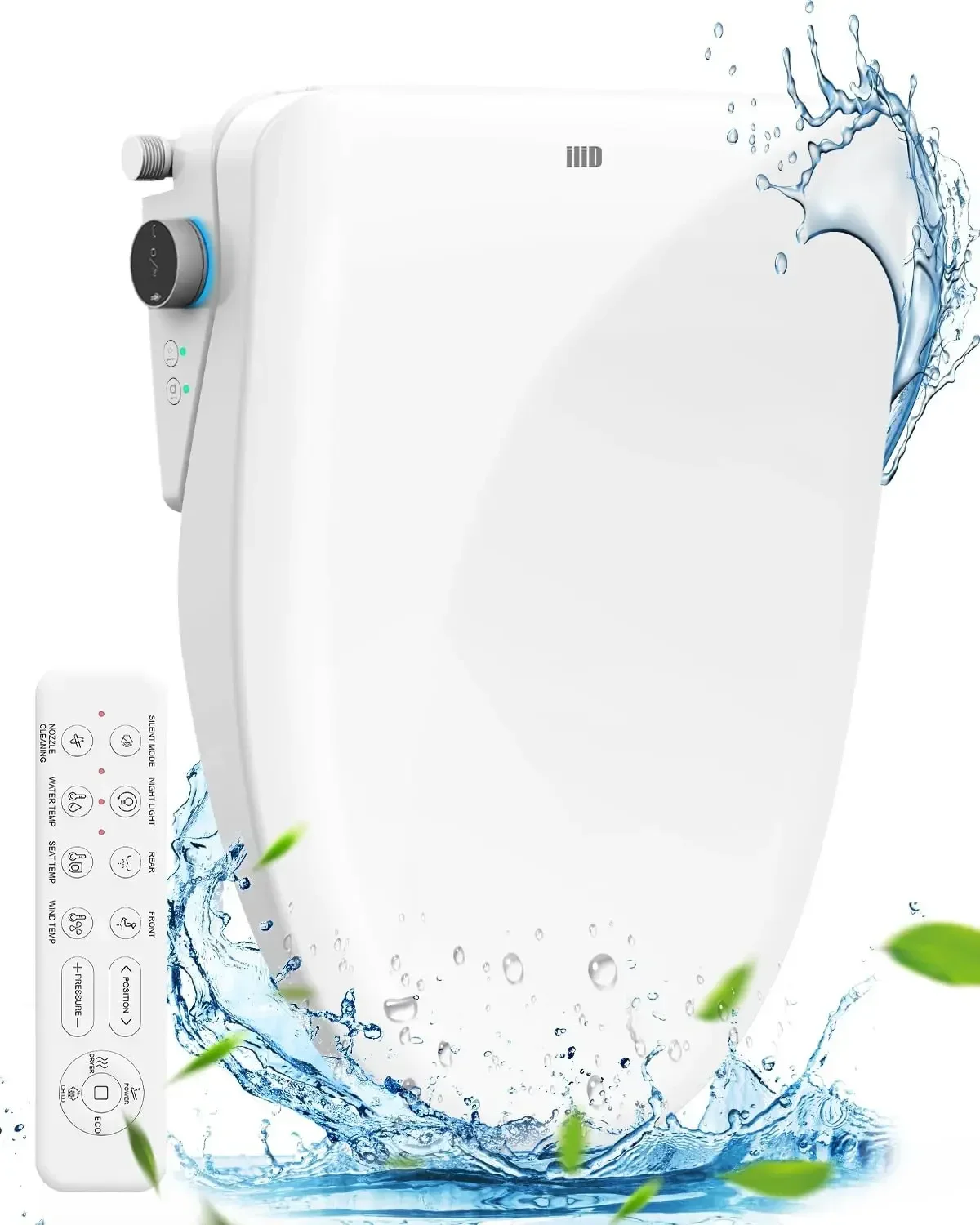 US Shipping BestsellerHeated Bidet Toilet Seat With Remote, Electric, Warm Water, Elongated | Dryer, Four Cleaning Modes, Self-C