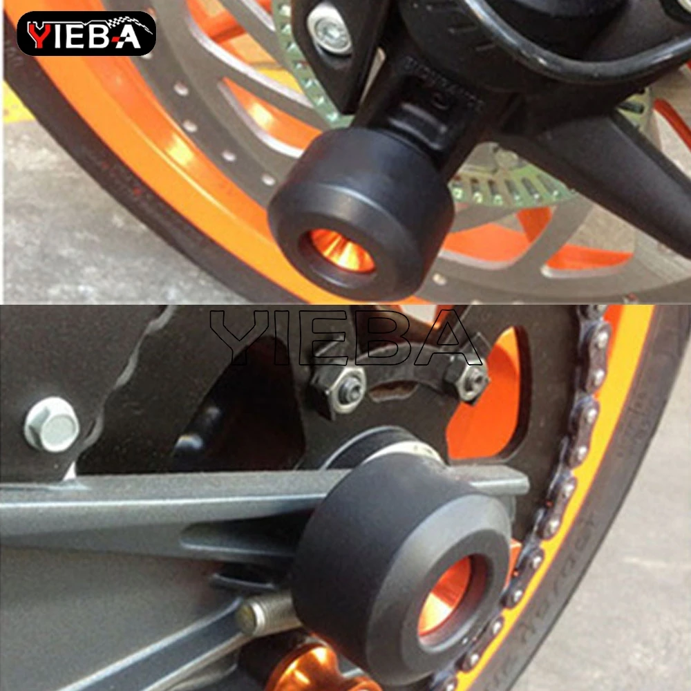 الجبهة الخلفية شوكة عجلة الإطار المنزلق تحطم حامي ل KTM DUKE 390 2013 2014 2015 2016 2018-2020 2021 2022 2023 2024 2025 RC390