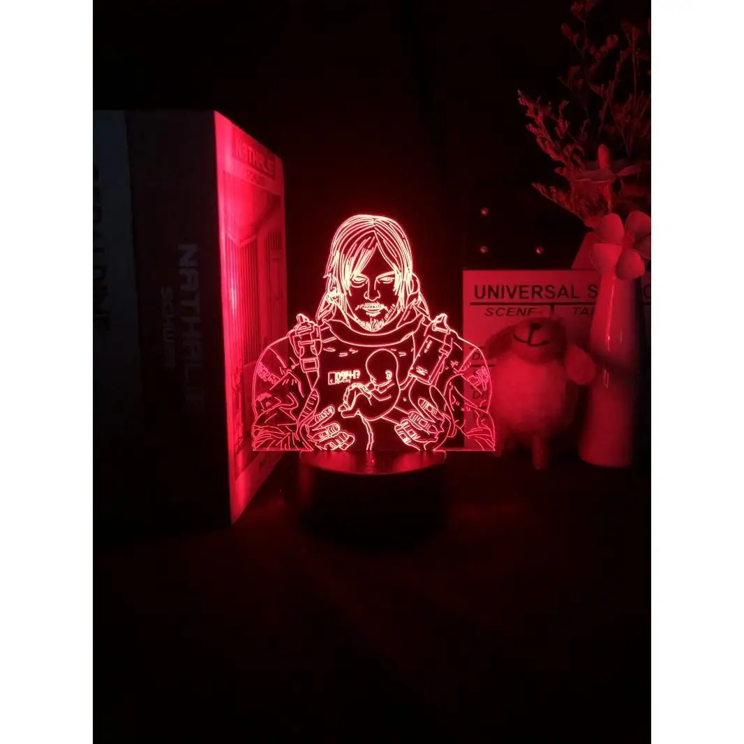 Sam Porter Bruggen 3d Nachtlampje Hot Games Death Stranding Nightlight 7 Kleuren Projector Led Tafellamp Kamer Decor Cadeau-Ideeën