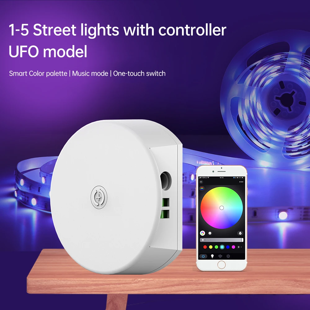 Controller per strisce LED RGB colorato Controllo APP per telefono BT Controller dimmer LED Interfaccia DC/USB Controller dimmer dinamico