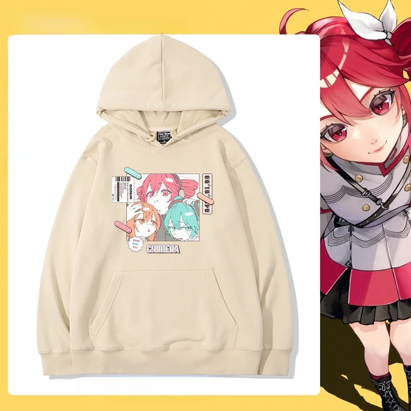 かわいい女の子パーカー快適なポリエステル綿ブレンドトレンディなストリートウェア-acg-ボーカロイドミクファンギア秋冬ファッショナブルな服