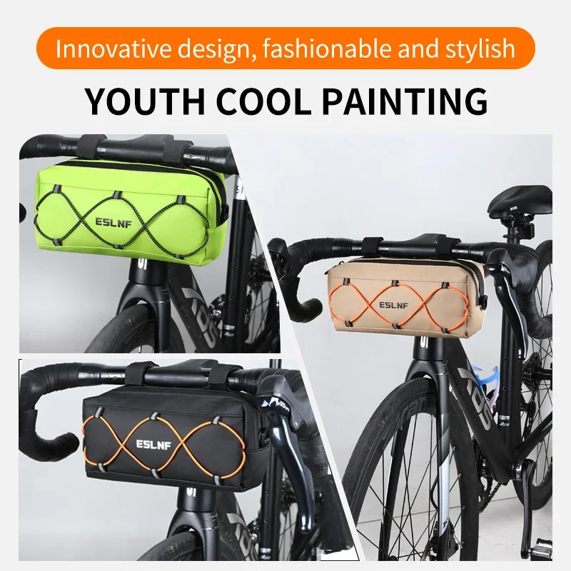 ESLNF Bicycle Handlebar Bag Multifunctiona  Rainproof Shoulder Bag Reflective Cycling Storage Bag