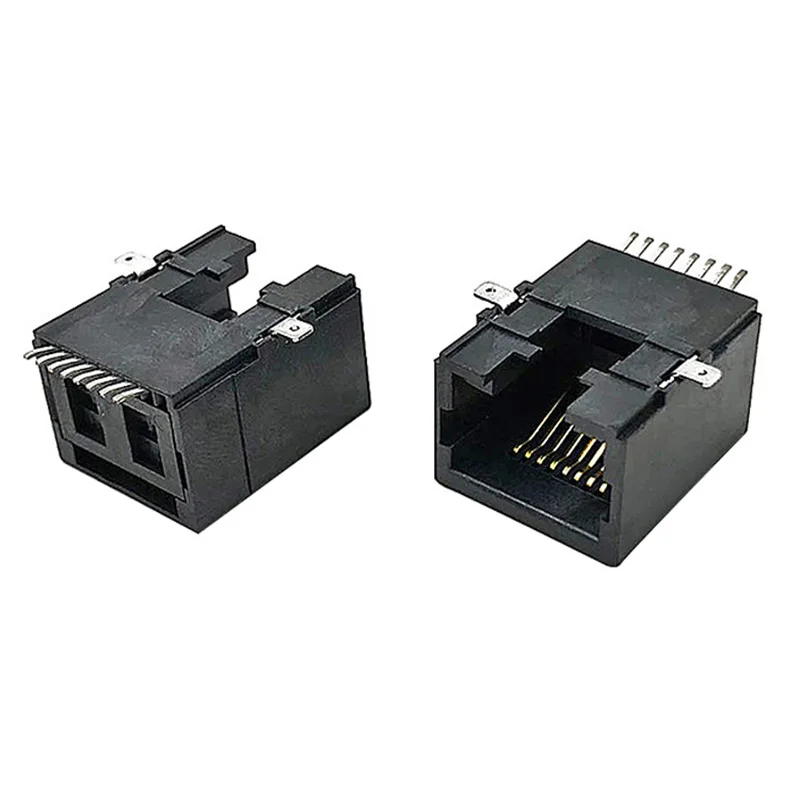 10PCS 5322 RJ45 network 90-degree horizontal interface SMT surface mount connector - all-plastic 8P8C network socket connector