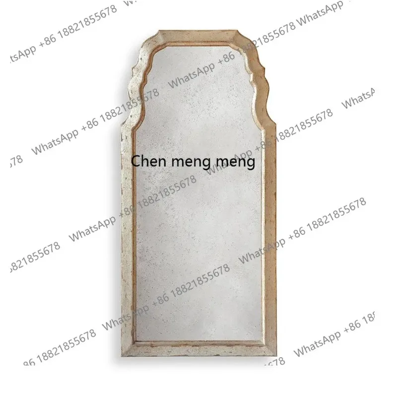 A50 French Irregular Bathroom Mirror Wall Hanging Washstand Dressing Mirror Home Decoration Mirror Bedroom American Retro