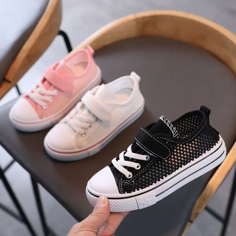 2026 Spring Autumn New Breathable Canvas Board Shoes Middle Kids Boys Girls Casual Footwear