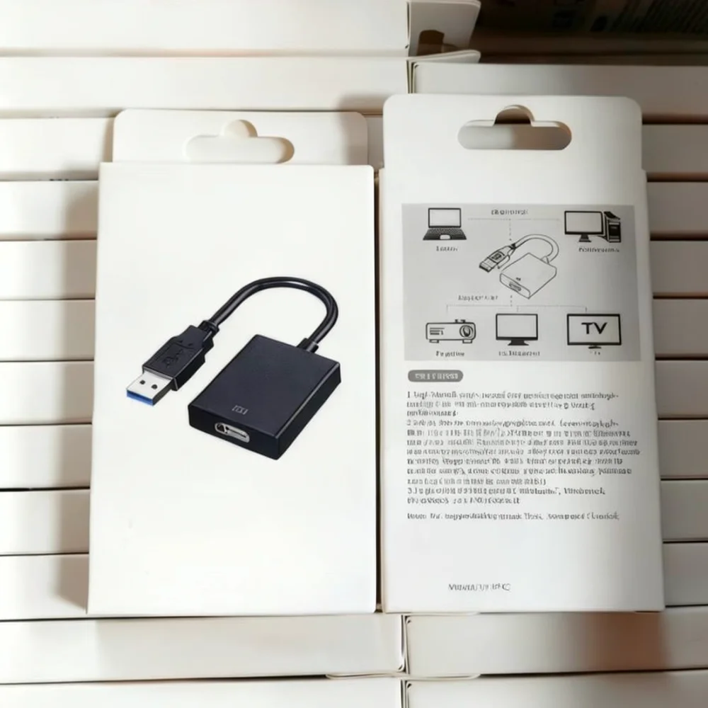 Portable USB 3.0 To HDMI Converter Adapter 1080P HD Output Cable For Office Meeting Home Theater Screen Projection
