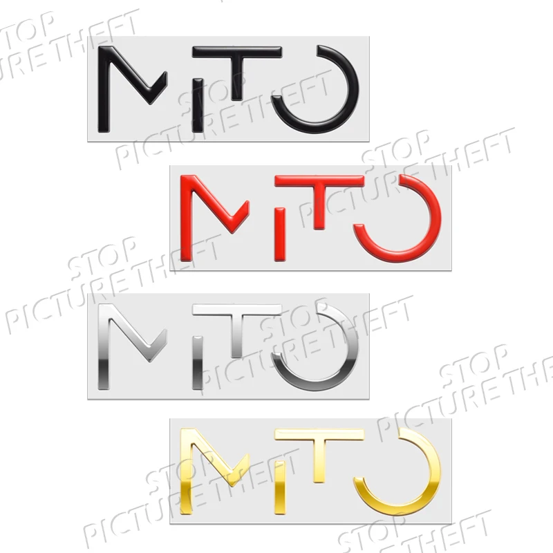 MITO Logo 3D Metal Badge Decal Car Body Rear Trunk Emblem Sticker Decoration For Alfa Romeo GTA VELOCE ABS 159 4C Brera Spider