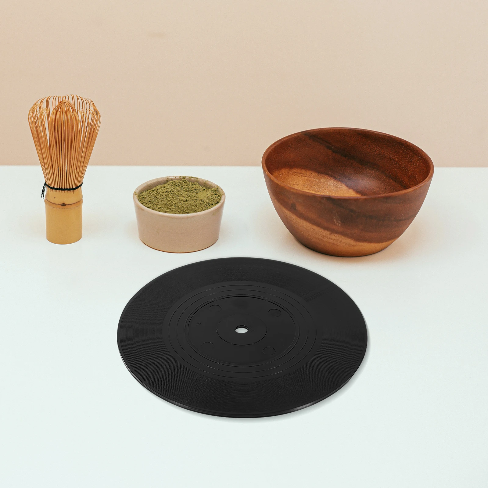 

6pcs Black Vinyl Record Coaster Retro Practical Cup Pads Mats Protective Nonslip Kitchen Home Anti skid Travel Decor