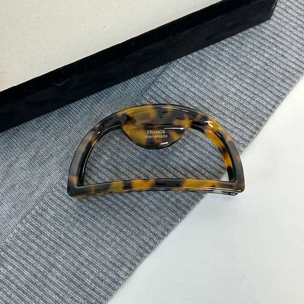 

New Half Circle Hair Clip Acetic Acid Elegant Hair Claw Hollow Out Headwear Girls
