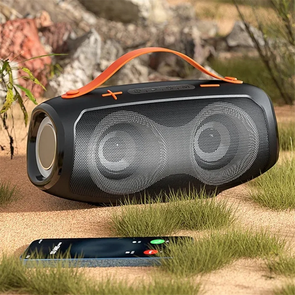 

A03R Портативный уличный сабвуфер, 20 Вт, мощный беспроводной Bluetooth-стереодинамик с басами и RGB-подсветкой