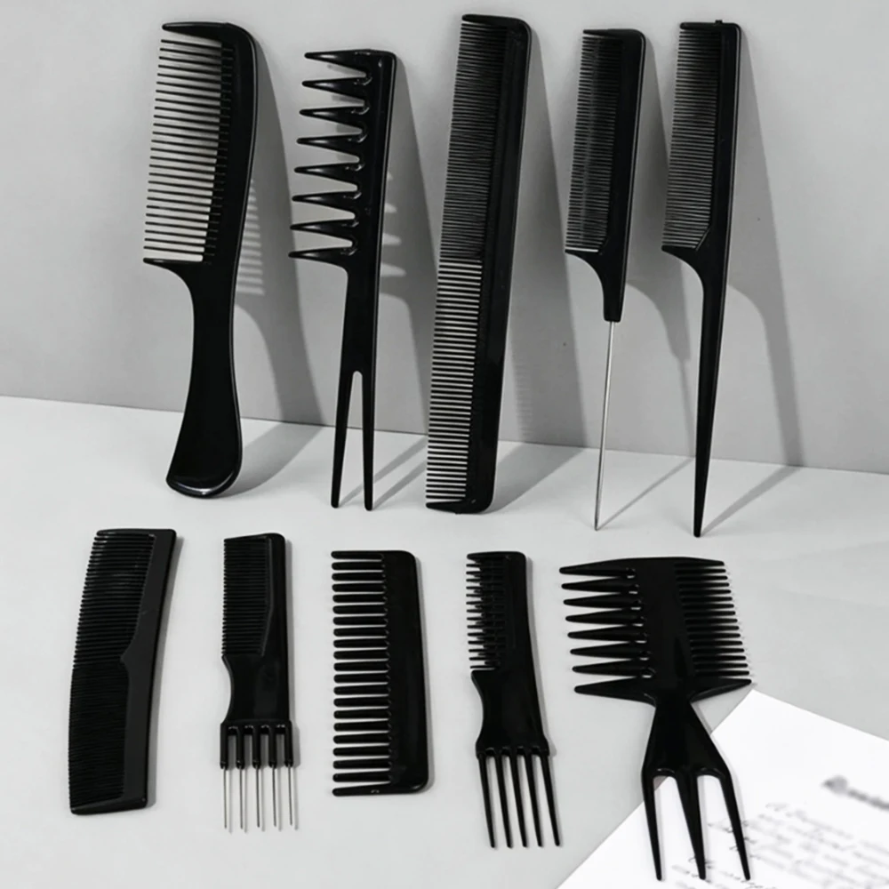 10pcs/set of hair combs multifunctional hair combs anti-static hair care and beauty tools set stylist accessories