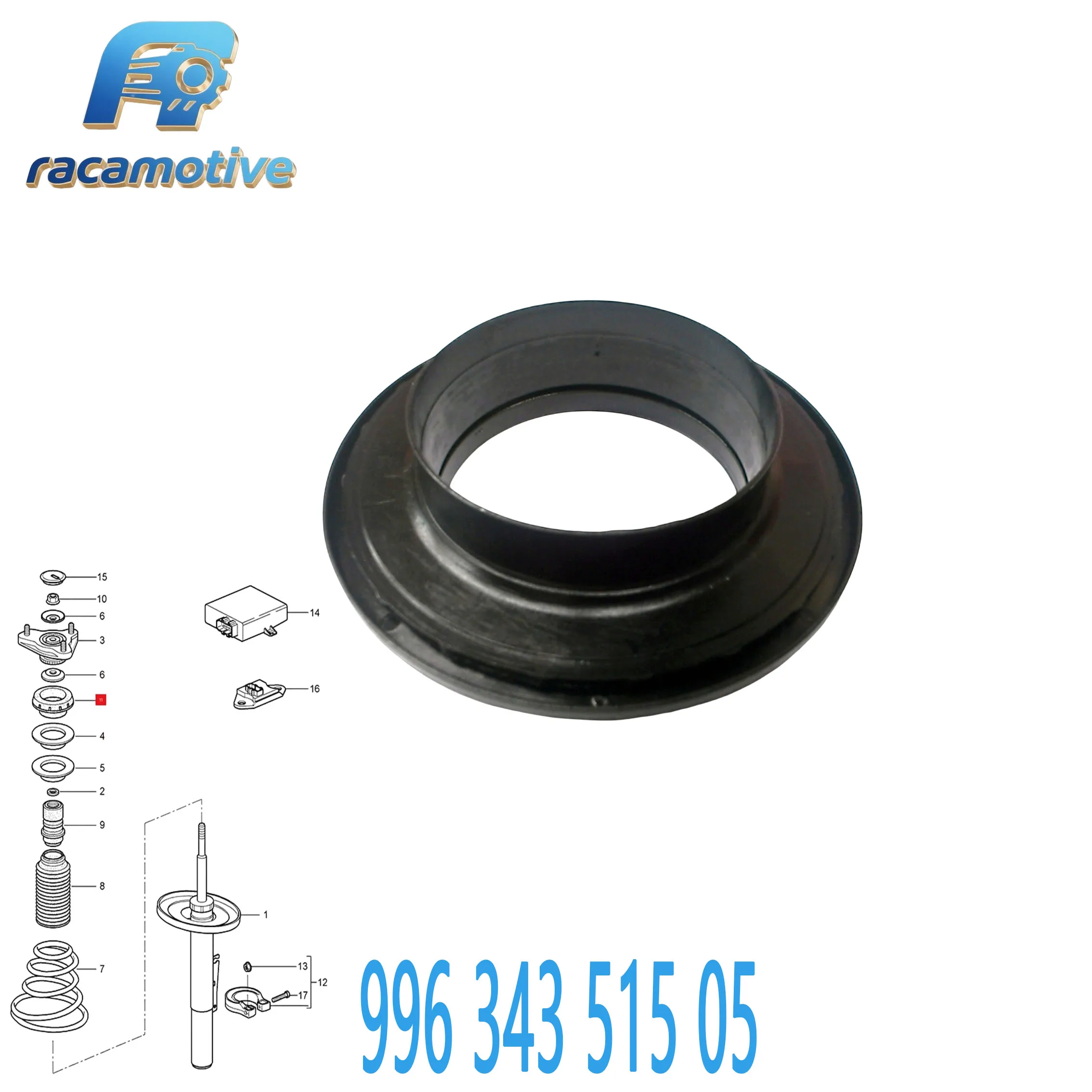 99634351505 99634351504 99634351503 suitable for Porsche 911, Cayman, Boxster front shock absorber plain bearing