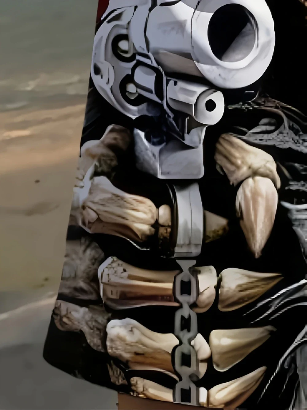 شورت شاطئ رجالي مطبوع عليه جمجمة خفيف الوزن وملمس ناعم صيفي كاجوال بنطال رياضي لكرة السلة وصيد الأسماك والأنشطة الخارجية #4