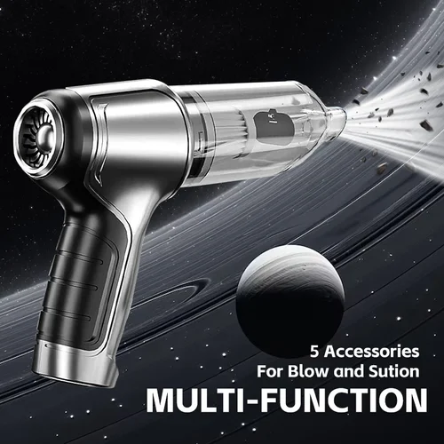 Imagen 2 del producto Aspiradora de coche, Mini máquina de limpieza de succión fuerte, soplador portátil inalámbrico, plumero de aire para electrodomésticos