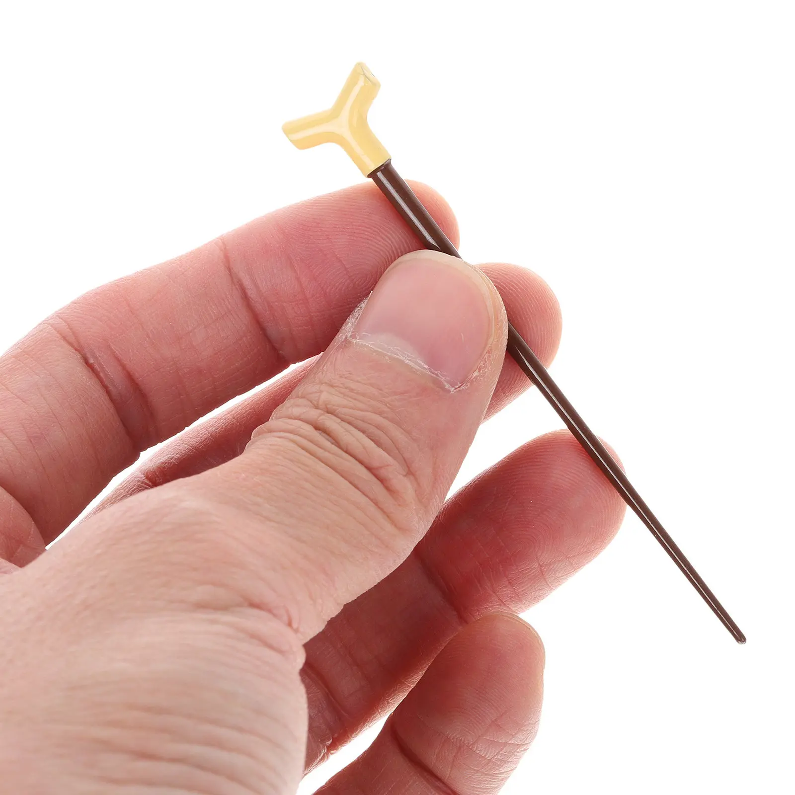 Mini Metal Walking Stick for DIY Miniature Scene, Tabletop Display & House Decoration