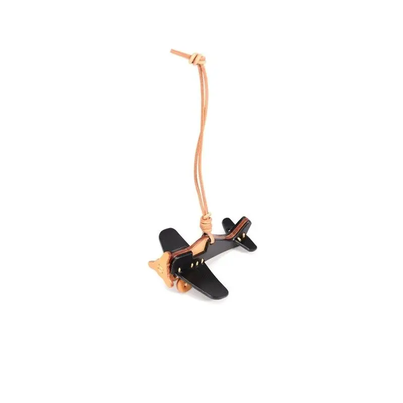 

Маленькая кожаная подвеска в виде самолета в стиле ретро-X: креативный дизайн ручной работы, украшение с подвеской в виде сумки, орнамент в стиле ретро