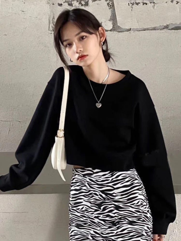 Sweatshirts Women Simple All-match Streetwear Ins College Spring Korean Style Ulzzang Casual Loose O-neck Various Colors Classic