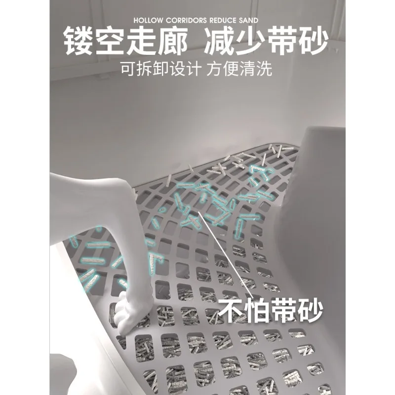 Cat Litter Box Corridor Oversized Fully Enclosed Cat Toilet Anti-splash and Deodorant