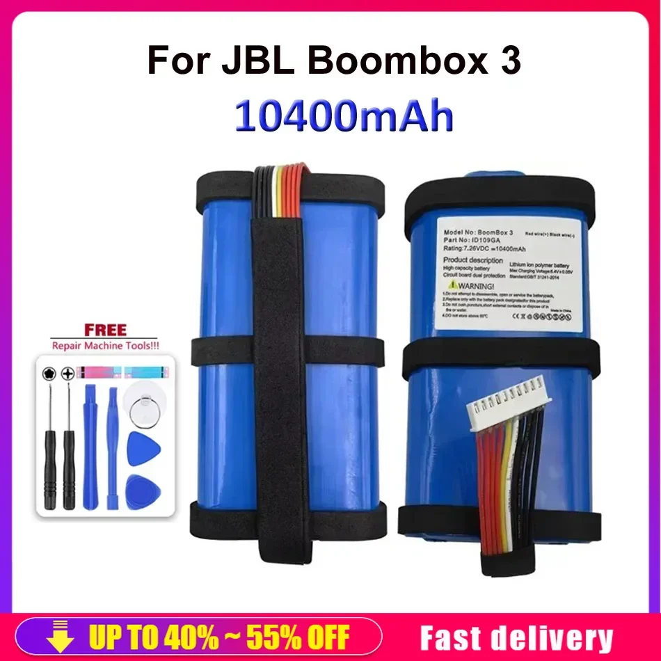 

Bateria High Capacity 10400mAh Speaker Battery For JBL Boombox 3 Boombox3 Replacement Backup Rechargeable Batteries