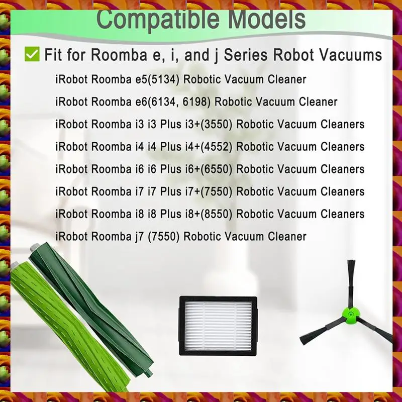 

For Irobot Roomba I8 I8+ I7 I7+ I6 I6+ I4 I3 I3+ Plus J7 E5 E6 E7 I&E&J Series Vacuum Cleaner Brushes Filter Parts Accessories