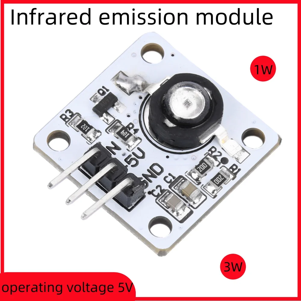 Módulo transmisor de 1W y 3W, módulo transmisor de Control remoto infrarrojo de alta potencia, LED de 940nm, muebles de Control remoto inteligente