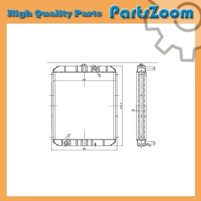 DH300-5 Excavator Radiator Water Tank for Doosan Daewoo Excavator 13C0000-1 13E41000