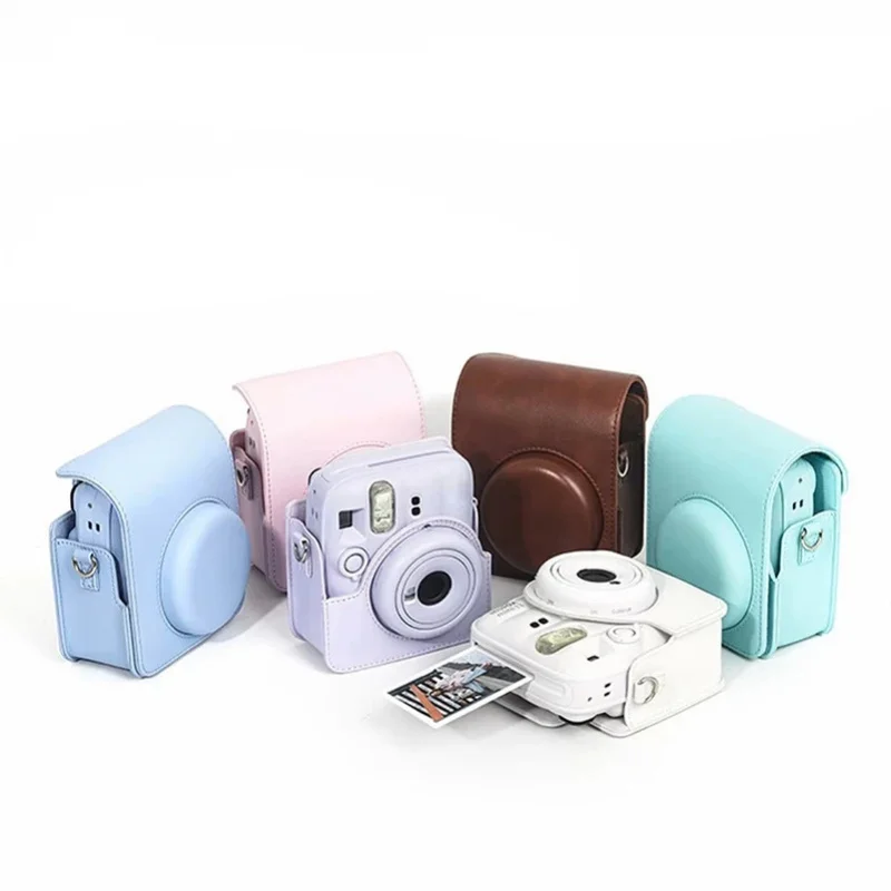 PU Leather Camera Bag Case For Fujifilm Instax Mini 13 mini12 /mini11 Retro Camera Protective Cover Scratchproof Shell Pouch Pro