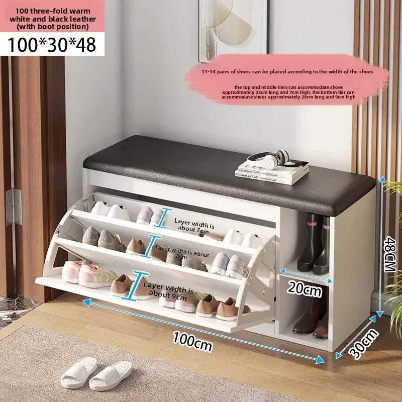 Modern Shoe changing stool with shoe position Shoe cabinet can sit at home Shoe rack Sitting stool Storage Shoe stool