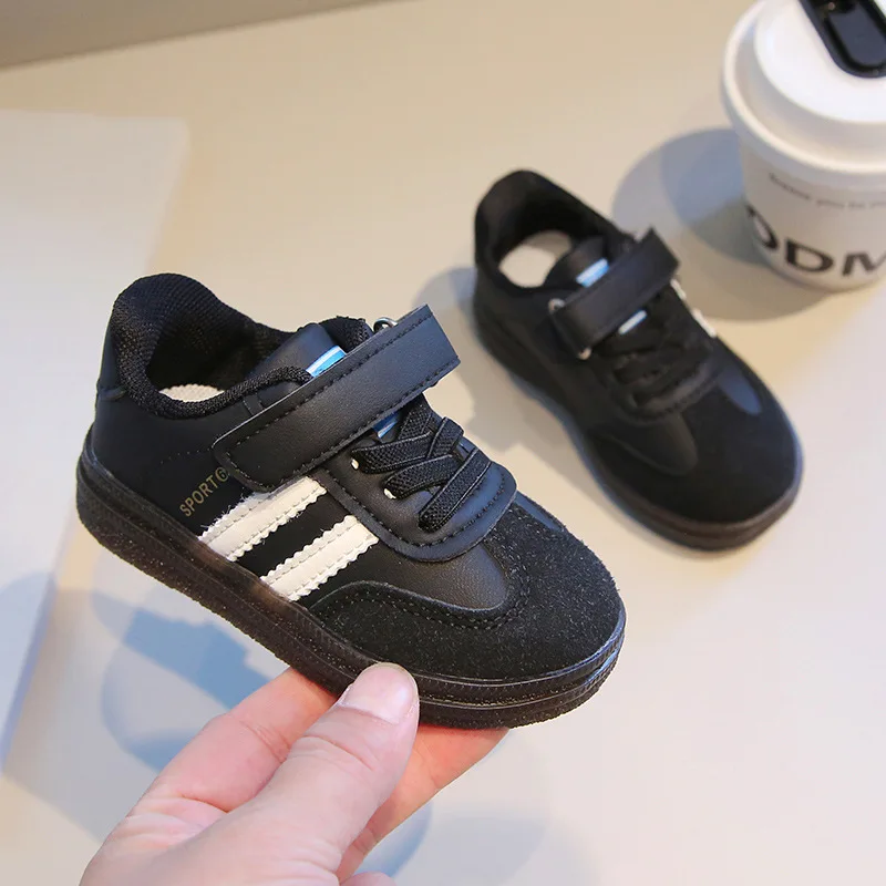 Children's Soft Bottom Sports Shoes Casual Dequan Shoes Spring Autumn New Style Girl's Leisure Shoes Boy's White Board