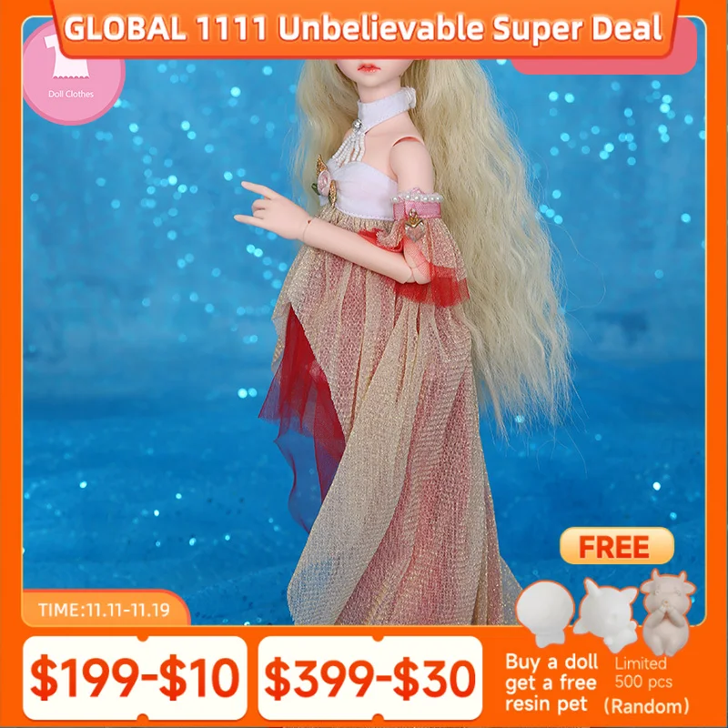 

Clothes For Doll BJD Clothes 1/4 Beautiful Fashion Mini toys Doll YF4-340 For Satani girl Body Doll accessories