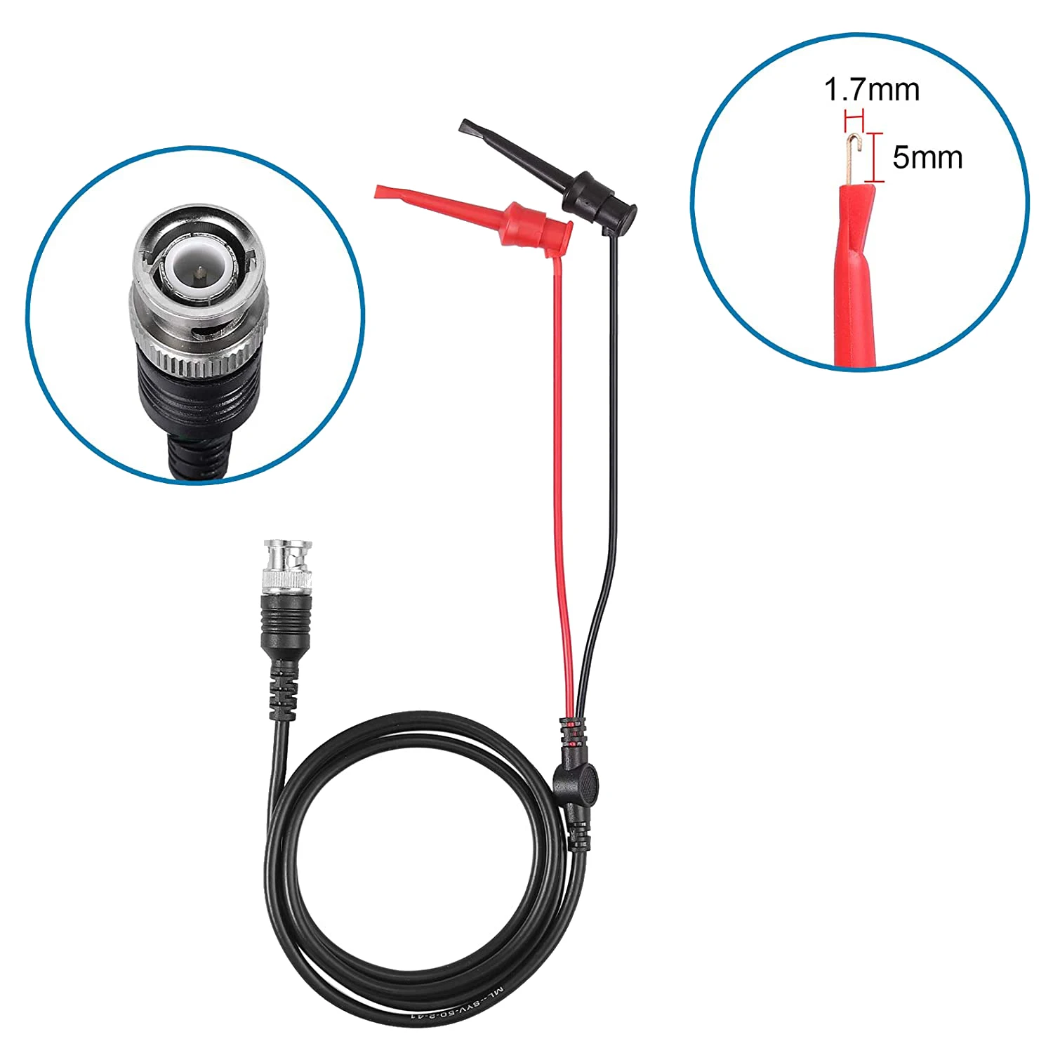 ABYC P2200 Oscilloscope Probe พร้อมชุดอุปกรณ์เสริม 200MHz Oscilloscope คลิป Probes 1X 10X พร้อม BNC Mini Grabber ทดสอบ