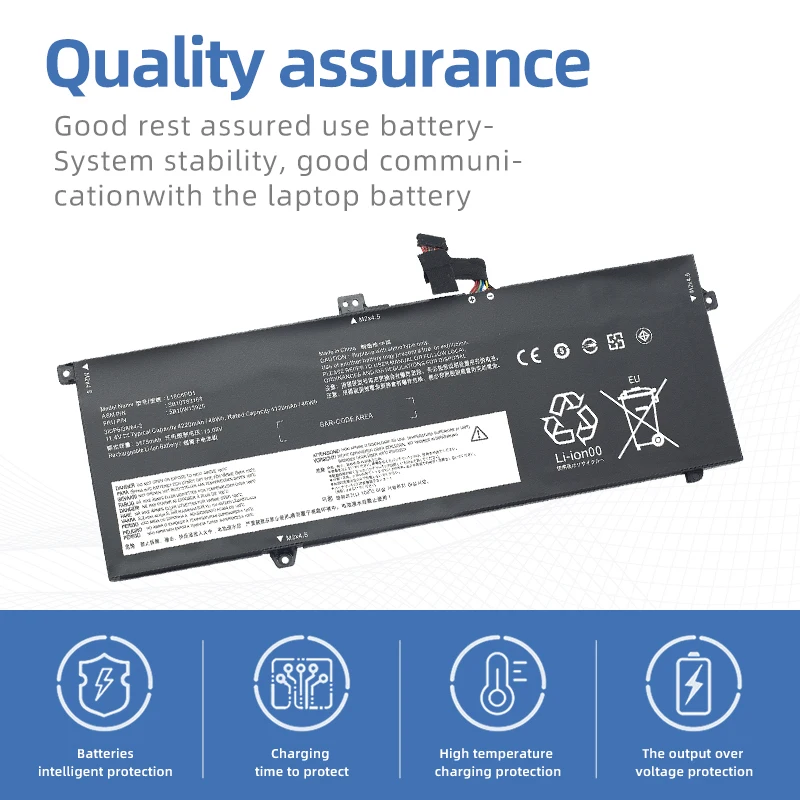 Imagem -02 - Bateria do Portátil para Lenovo Thinkpad X390 X395 X13 L18c6pd1 L18l6pd1 02dl017 Sb10k97655 02dl018 48wh Suozhan-l18m6pd1