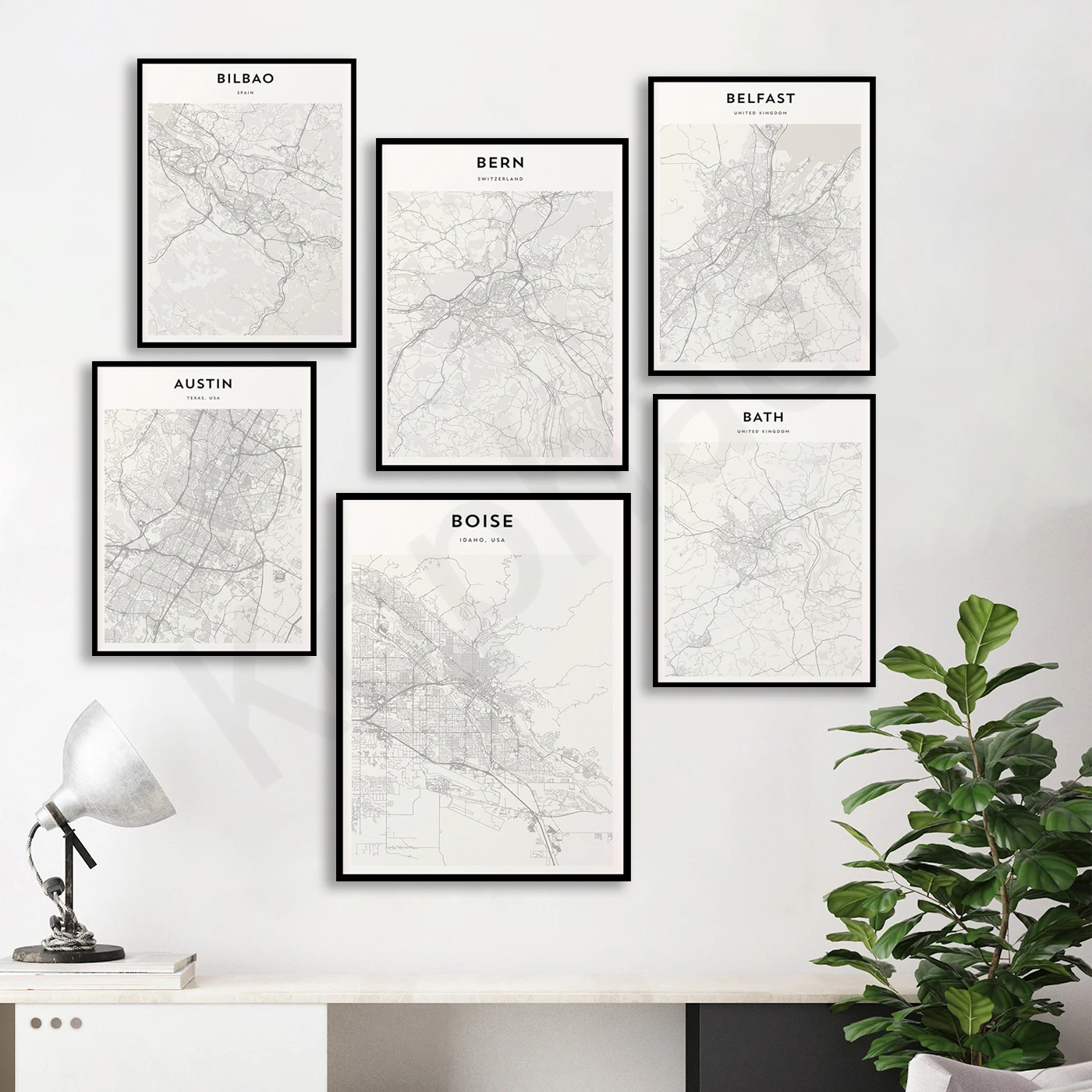 Bologna Boise Birmingham Bilbao Bern Belgrade Belfast Bayamon Austin Baton Rouge Bath Barcelona . City Travel Map Poster