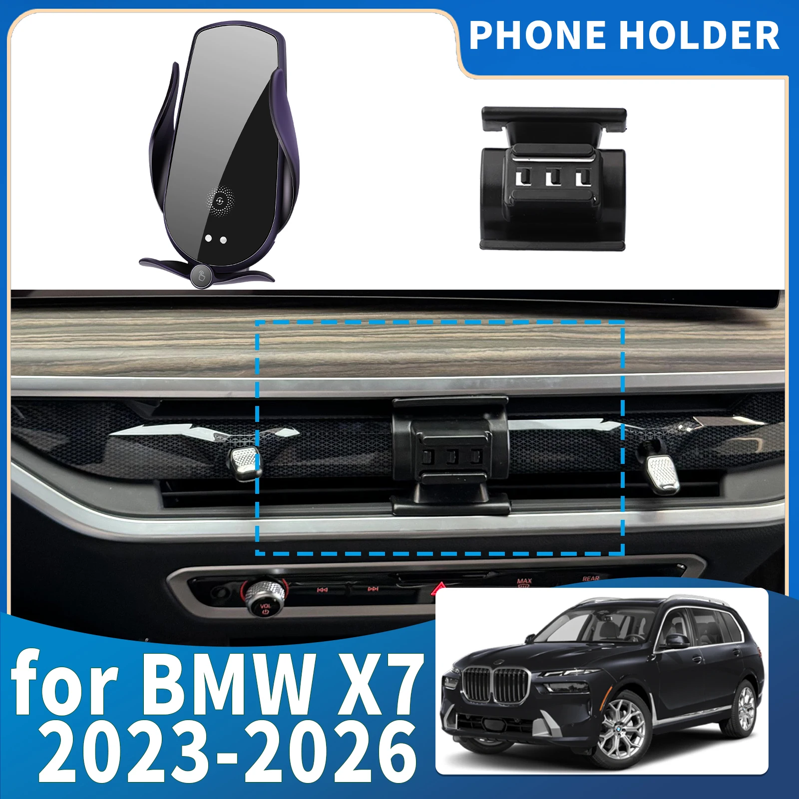 fit for BMW X7 2023 2024 2025 2026 Integrated Screen Mount Phone Holder Mount Car accessoires