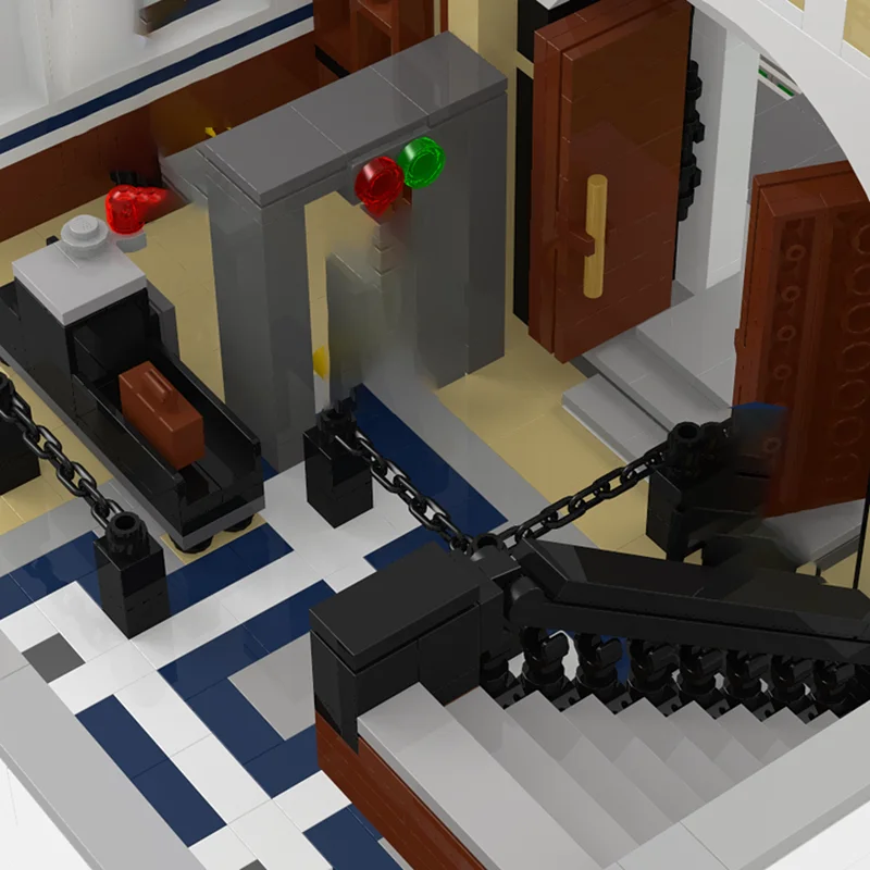 Modello di edificio cittadino Moc Mattoni da costruzione Modello di corte suprema modulare Blocchi tecnologici Regali di costruzione di giocattoli fai da te di Natale