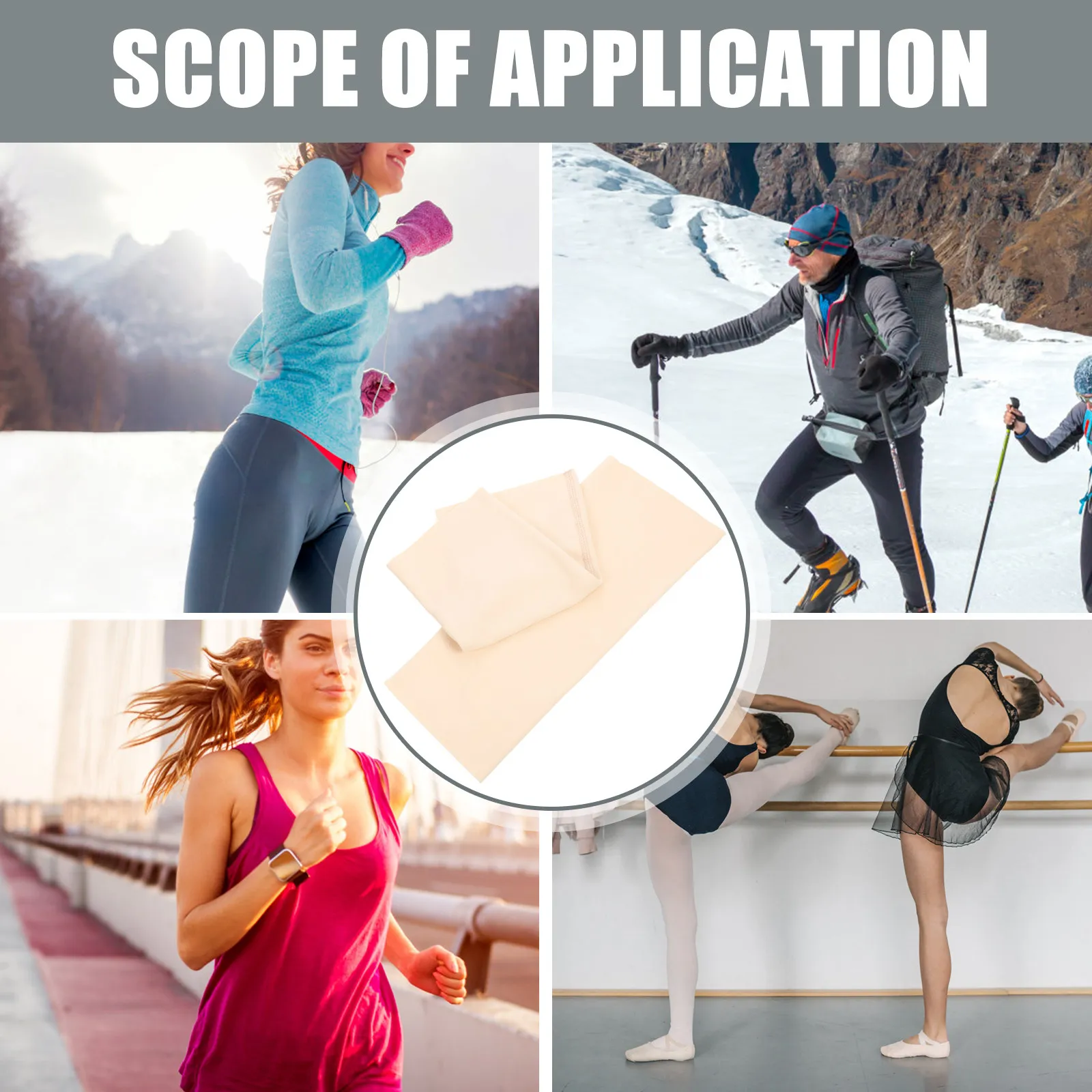 1Pair Knee Support Sleeve Warmers Protector for Knee Pain Women Men Cycling Hiking Running Basketball Skating Dance Break