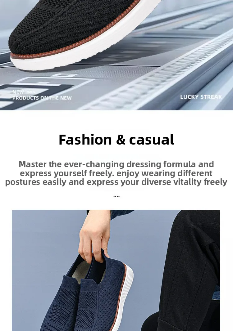 Frühling und Herbst Neue Atmungsaktive Freizeitschuhe Herrenschuhe Weiche Sohle Leichte und Bequeme Mesh-Schuhe – Detail 2