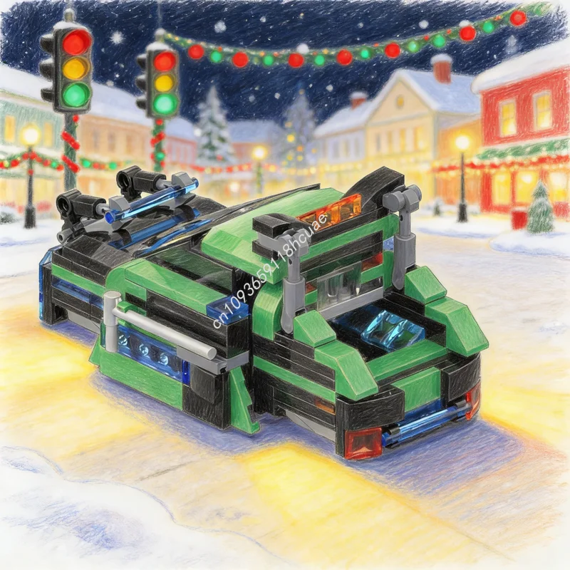 

164pcs MOC City Hover Mini Pickup Model Building Toys Blocks Christmas Gifts Architecture Assemble DIY Idea Creative Education