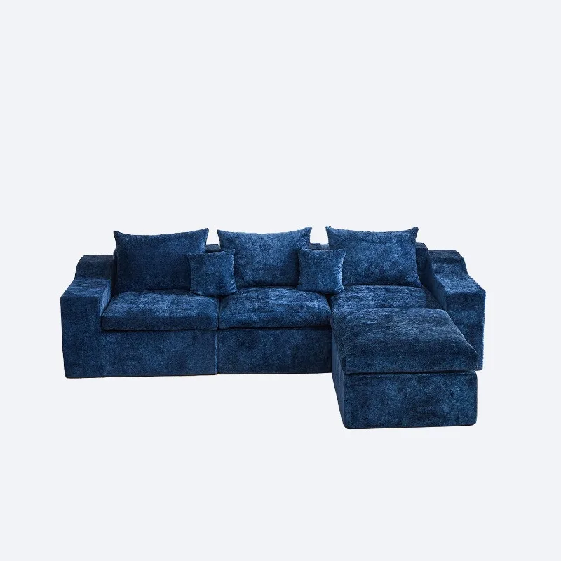 Modular fabric sponge sofa household living room small apartment integrated dual-use