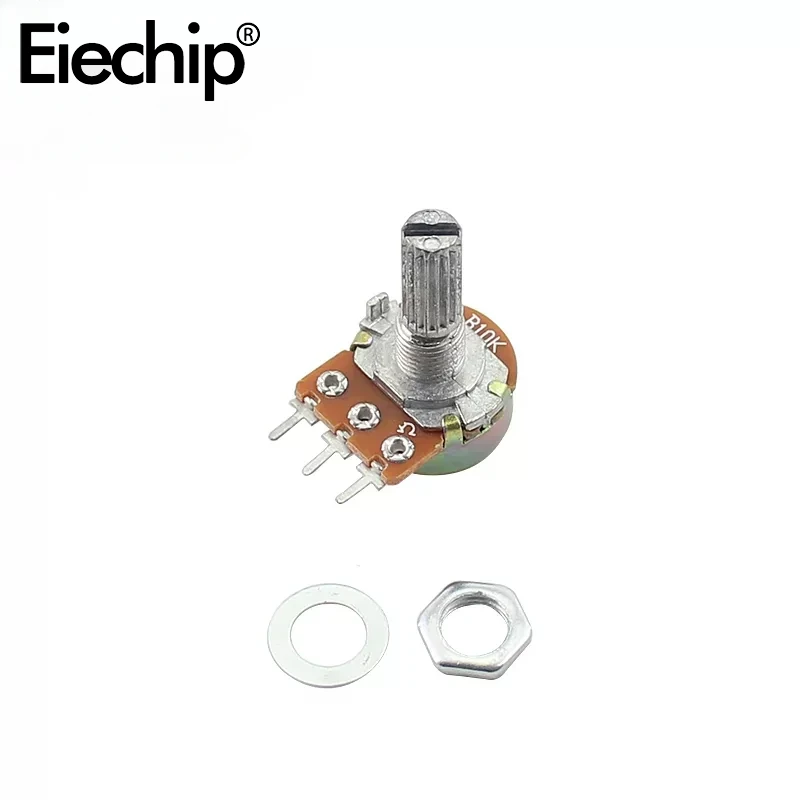 5PCS WH148 20mm 3pin Linear Potentiometer 1K 2K 5K 10K 20K 50K 100K 250K 1M Potentiometers Kit With Nuts And Washers