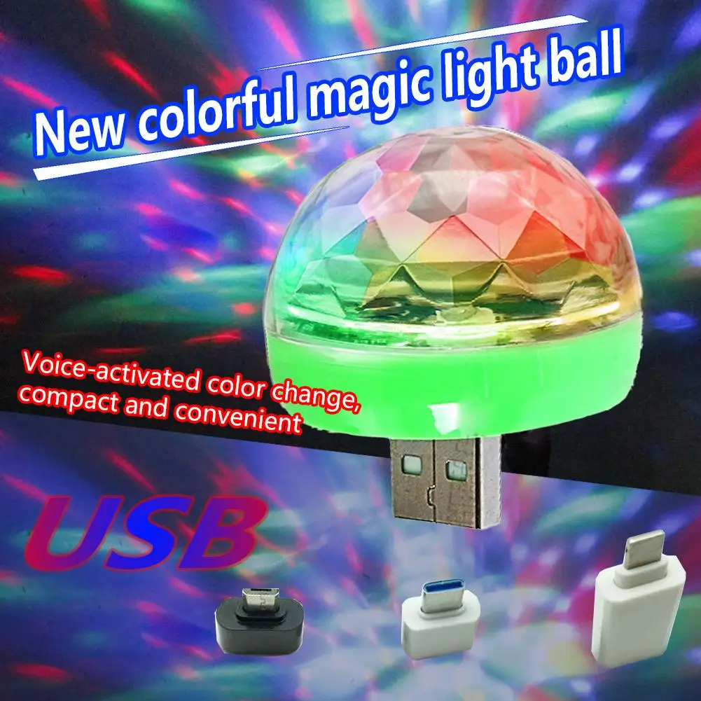 ไฟ LED USB ขนาดเล็กสำหรับเวที Bola DISCO ดีเจไฟสร้างบรรยากาศแบบ RGB เอฟเฟกต์5V โคมไฟภายในรถปาร์ตี้ X5G7ไฟนีออนบาร์สีสันสดใส