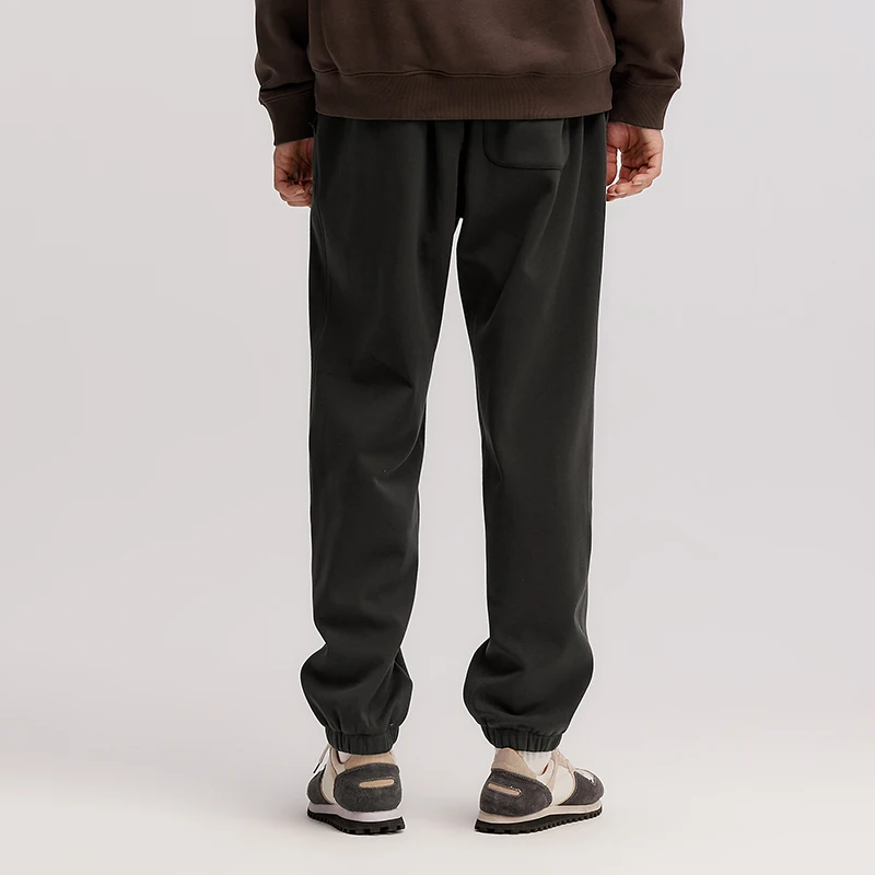 Semir Casual Pants Men Fleece Knitted Pants 2024 Winter New Loose Cuffed Pants Versatile
